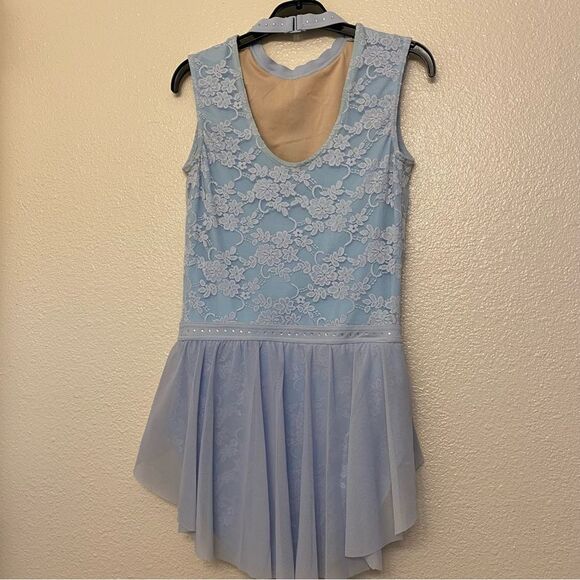 Weissman Light Blue Lace Dance Costume - Picture 5 of 12